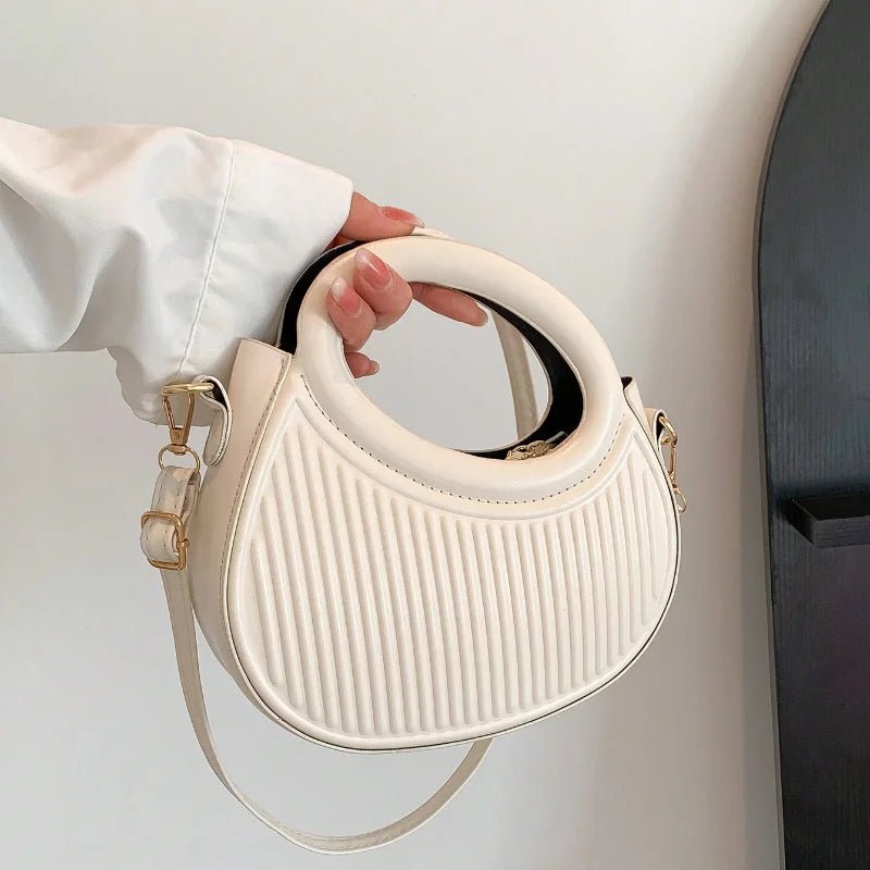 Sacs à bandoulière chics à rayures pour femmes, sac à main élégant en cuir synthétique - FoytiShop