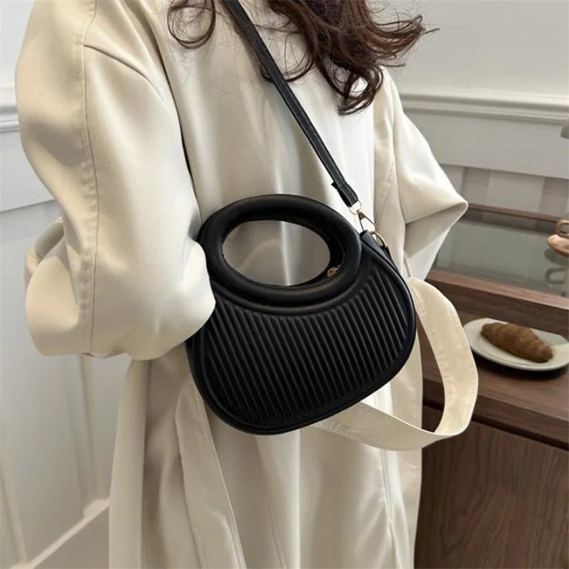 Sacs à bandoulière chics à rayures pour femmes, sac à main élégant en cuir synthétique - FoytiShop