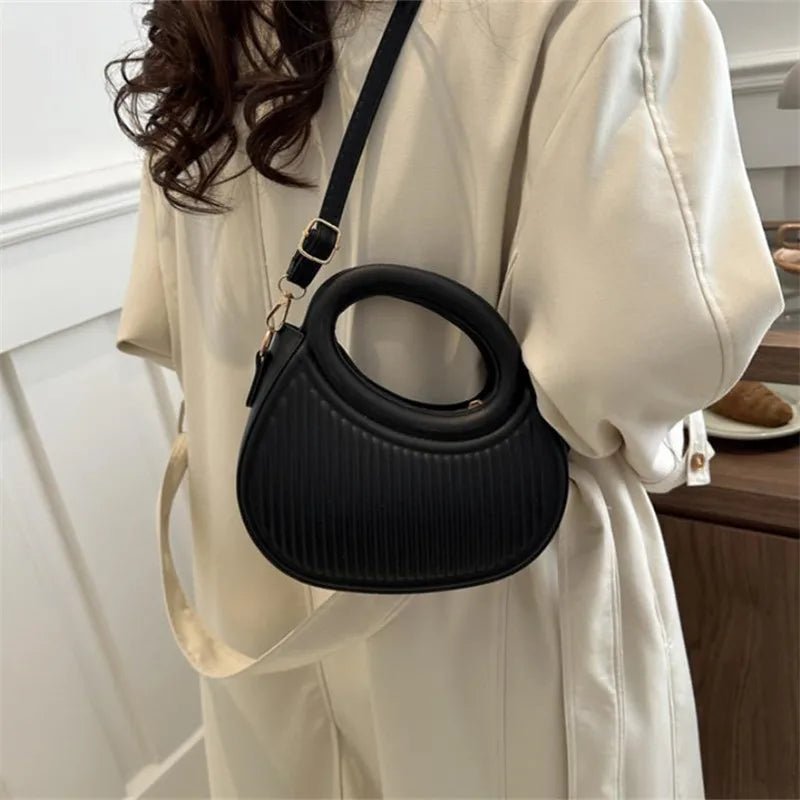 Sacs à bandoulière chics à rayures pour femmes, sac à main élégant en cuir synthétique - FoytiShop