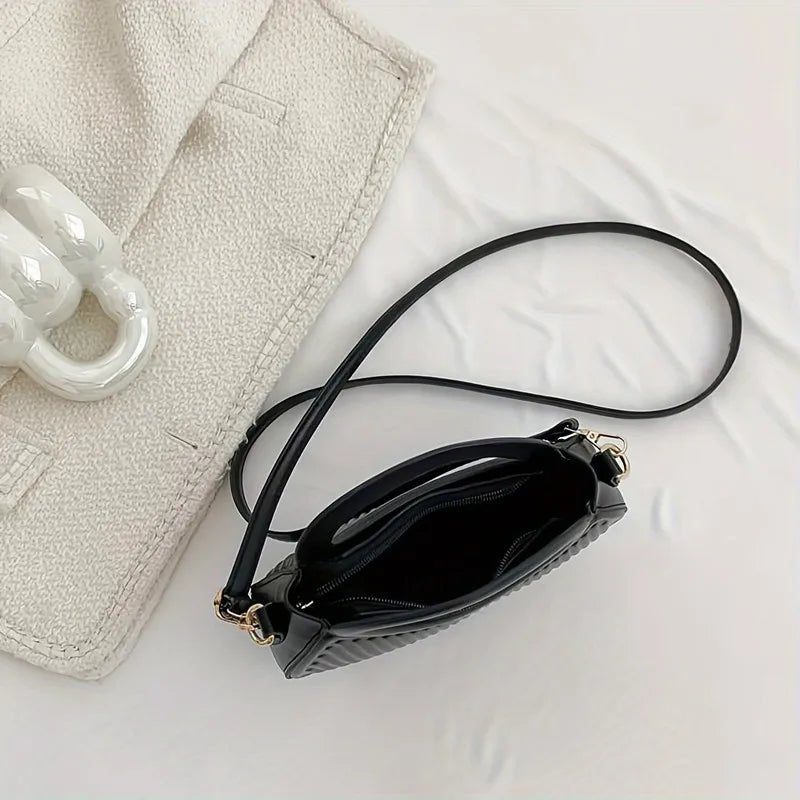 Sacs à bandoulière chics à rayures pour femmes, sac à main élégant en cuir synthétique - FoytiShop