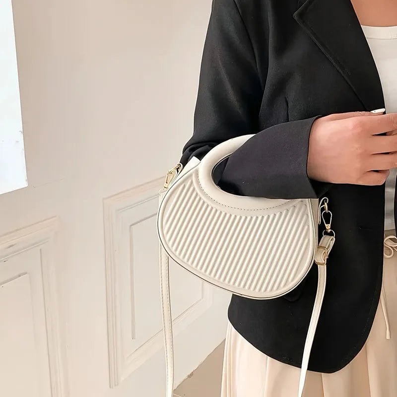 Sacs à bandoulière chics à rayures pour femmes, sac à main élégant en cuir synthétique - FoytiShop