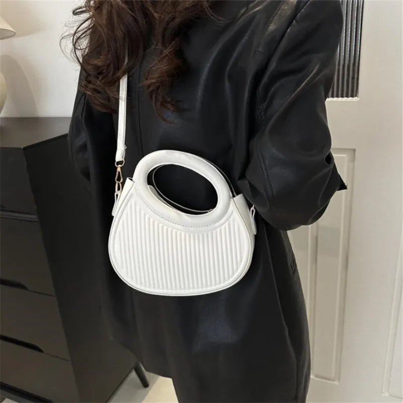 Sacs à bandoulière chics à rayures pour femmes, sac à main élégant en cuir synthétique - FoytiShop