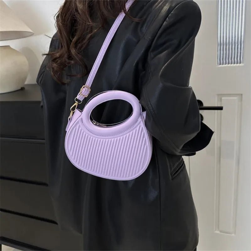 Sacs à bandoulière chics à rayures pour femmes, sac à main élégant en cuir synthétique - FoytiShop