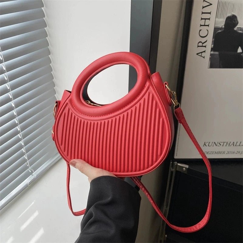 Sacs à bandoulière chics à rayures pour femmes, sac à main élégant en cuir synthétique - FoytiShop
