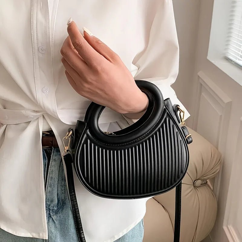 Sacs à bandoulière chics à rayures pour femmes, sac à main élégant en cuir synthétique - FoytiShop
