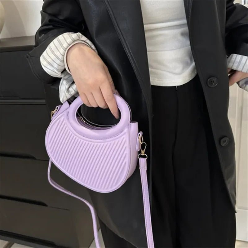 Sacs à bandoulière chics à rayures pour femmes, sac à main élégant en cuir synthétique - FoytiShop