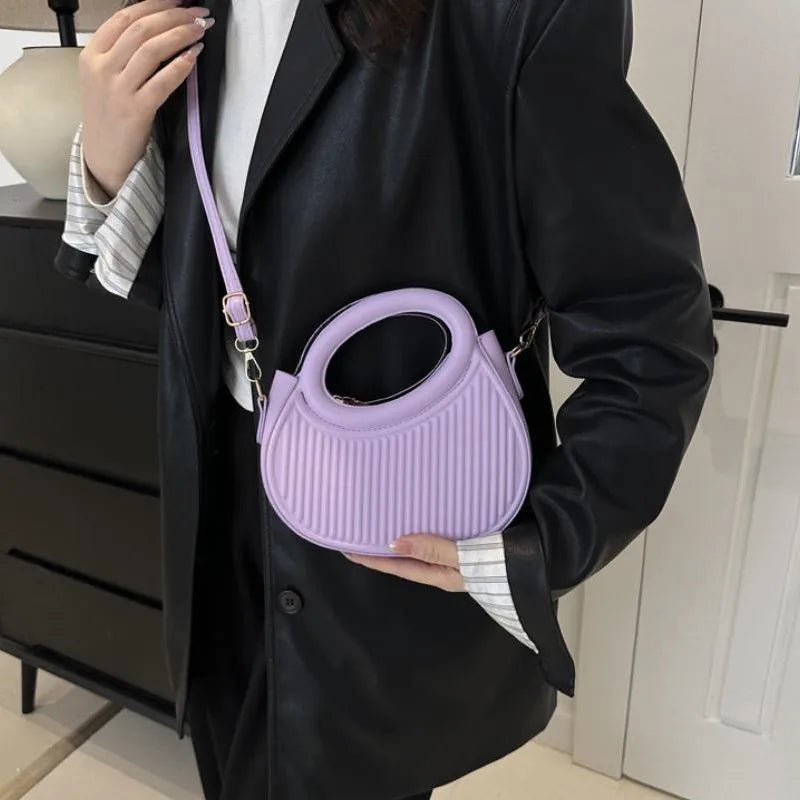 Sacs à bandoulière chics à rayures pour femmes, sac à main élégant en cuir synthétique - FoytiShop