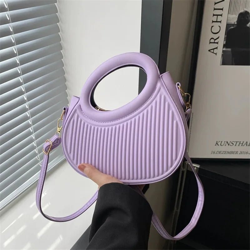 Sacs à bandoulière chics à rayures pour femmes, sac à main élégant en cuir synthétique - FoytiShop