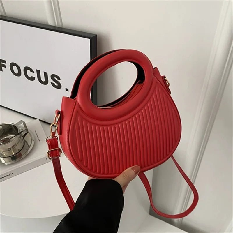 Sacs à bandoulière chics à rayures pour femmes, sac à main élégant en cuir synthétique - FoytiShop