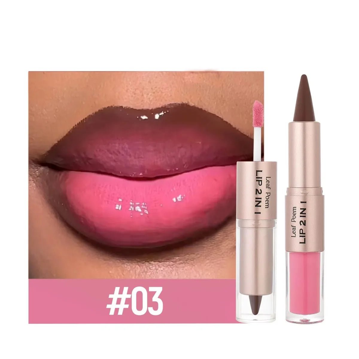 Stylo à Lèvres Dégradé 2 en 1 - Effet Ombré - FoytiShop