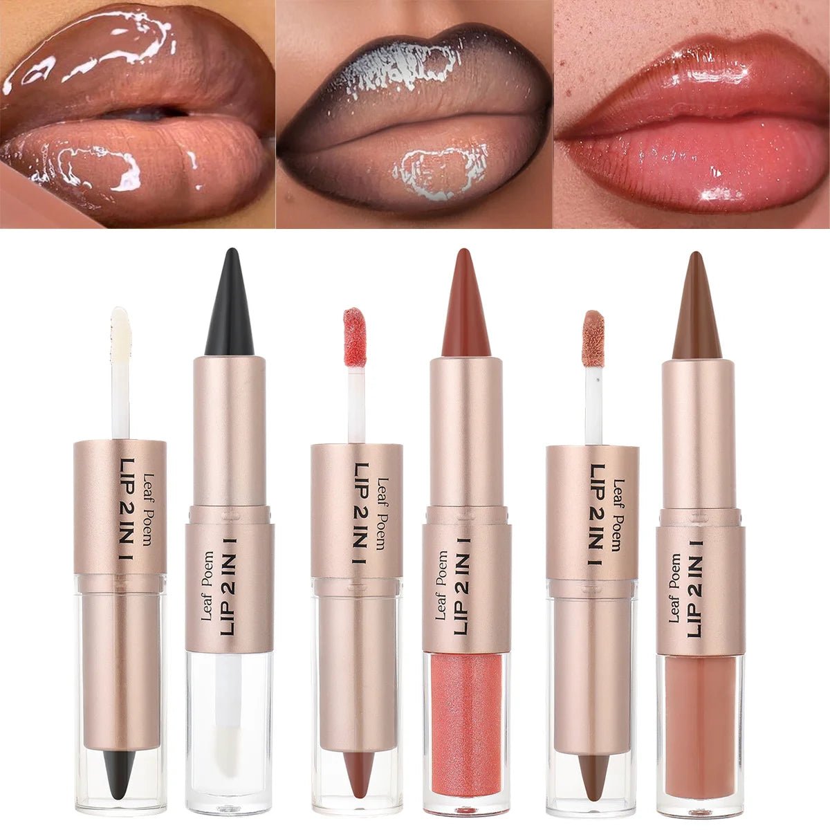 Stylo à Lèvres Dégradé 2 en 1 - Effet Ombré - FoytiShop