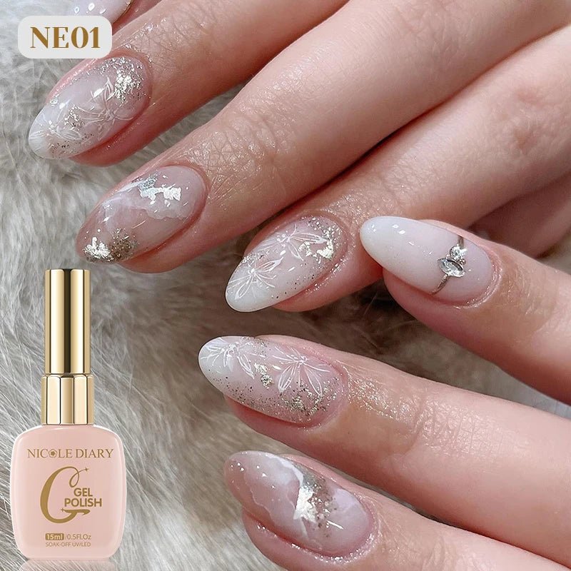 Vernis Gel Rose Gelée 15ml - Effet Translucide - FoytiShop