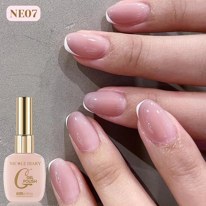 Vernis Gel Rose Gelée 15ml - Effet Translucide - FoytiShop