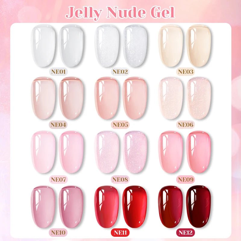 Vernis Gel Rose Gelée 15ml - Effet Translucide - FoytiShop